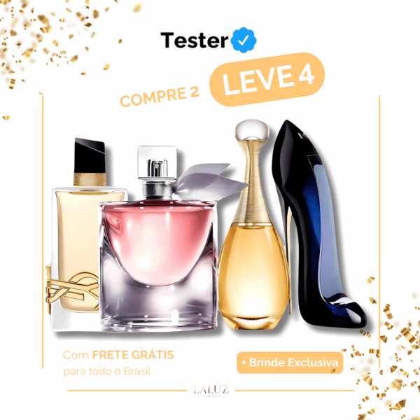 Combo de 4 Perfumes Tester - Libre, Jadore, La vie est belle e Good Girl