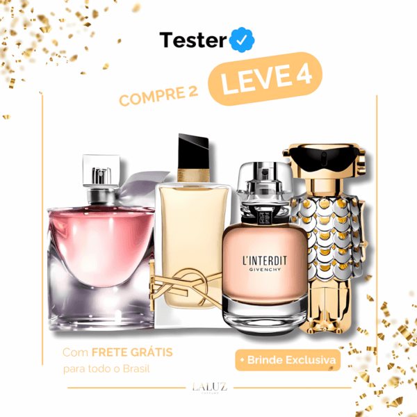 Combo de 4 Perfumes Tester - Libre, Fame, Línterdit e La vie est belle