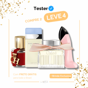 Combo de 4 Perfumes Tester - CH Feminino, Light Blue, Chloé e Good Girl Blush