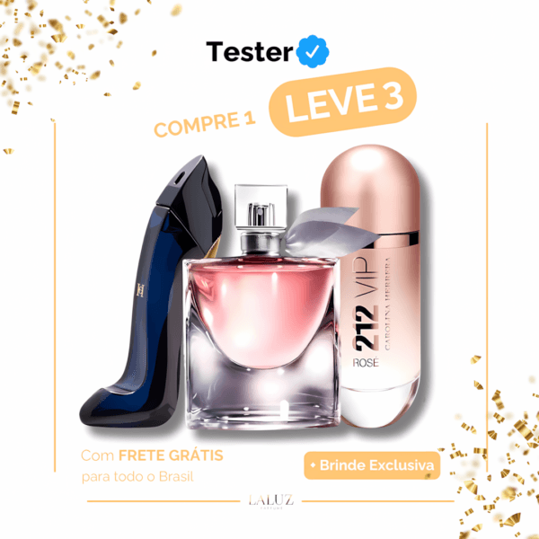Combo de 3 Perfumes 212 VIP Rosé, Good Girl e La vie est belle