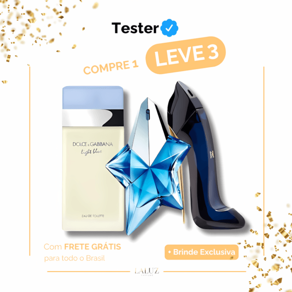 Combo de 3 Perfumes Light Blue, Good Girl e Angel