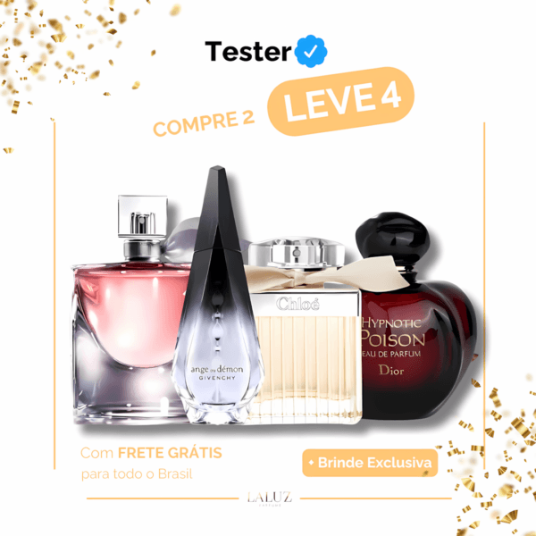 Combo de 4 Perfumes - La Vie Est Belle, Ange, Chloé e Hypnotic Poison