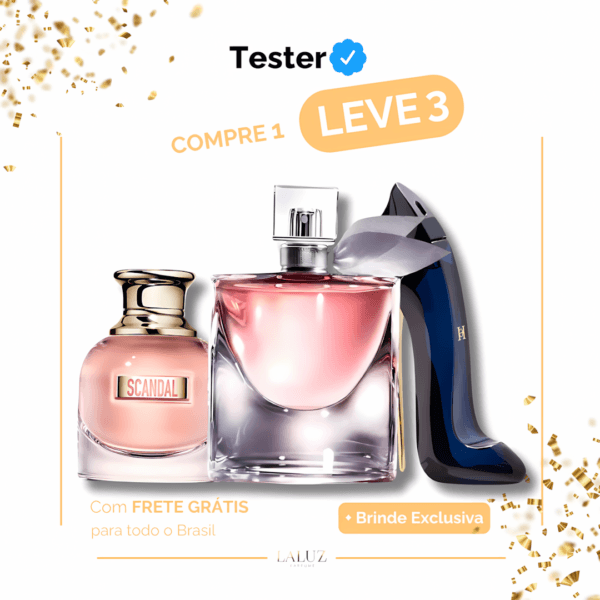 Combo de 3 Perfumes Good Girl, La Vie est Belle e Scandal
